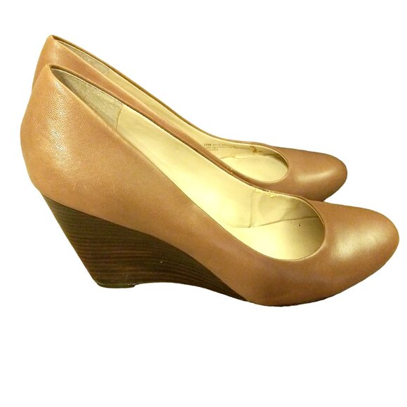 Franco Sarto Helio Leather Wedge Pumps, Size 10M Wedge Shoe, High Heel Wedge - Picture 16 of 16